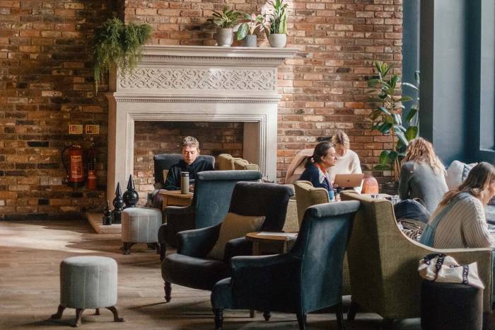 Lobby area in The Hoxton, Shoreditch