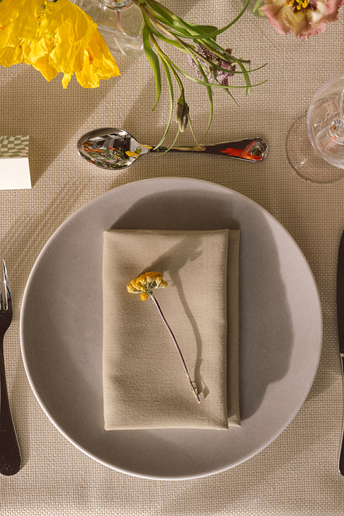 Aerial view of fancy dining place