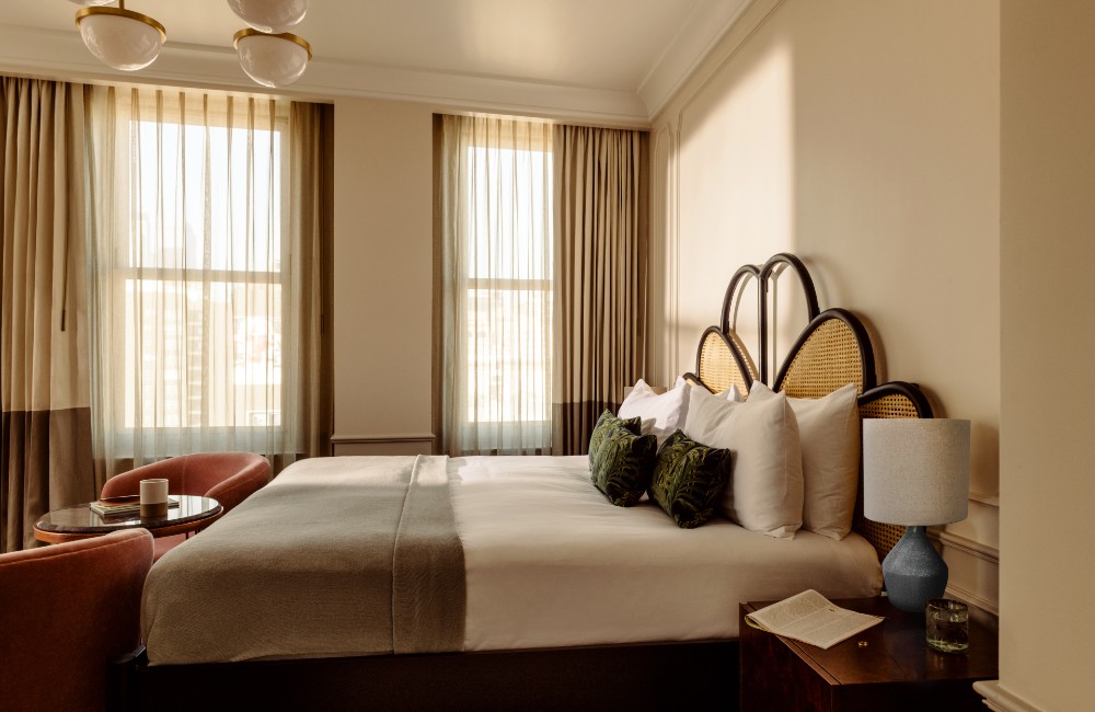 Biggy Room In The Hoxton, Downtown LA showing a king-sized bed.