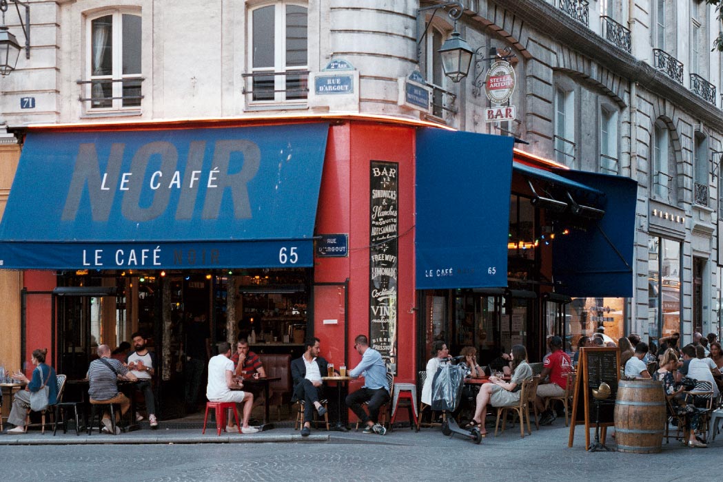 Le Café Noir exterior in Paris