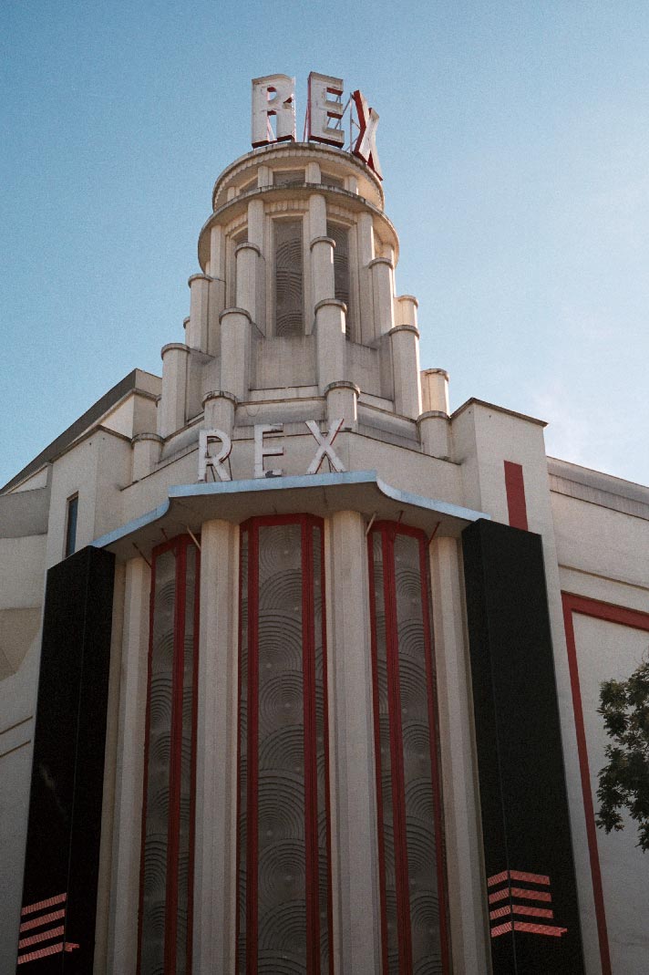 Exterior of Le Grand Rex Cinema in Paris