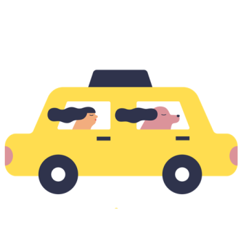 Ilustración de un taxi de Nueva York