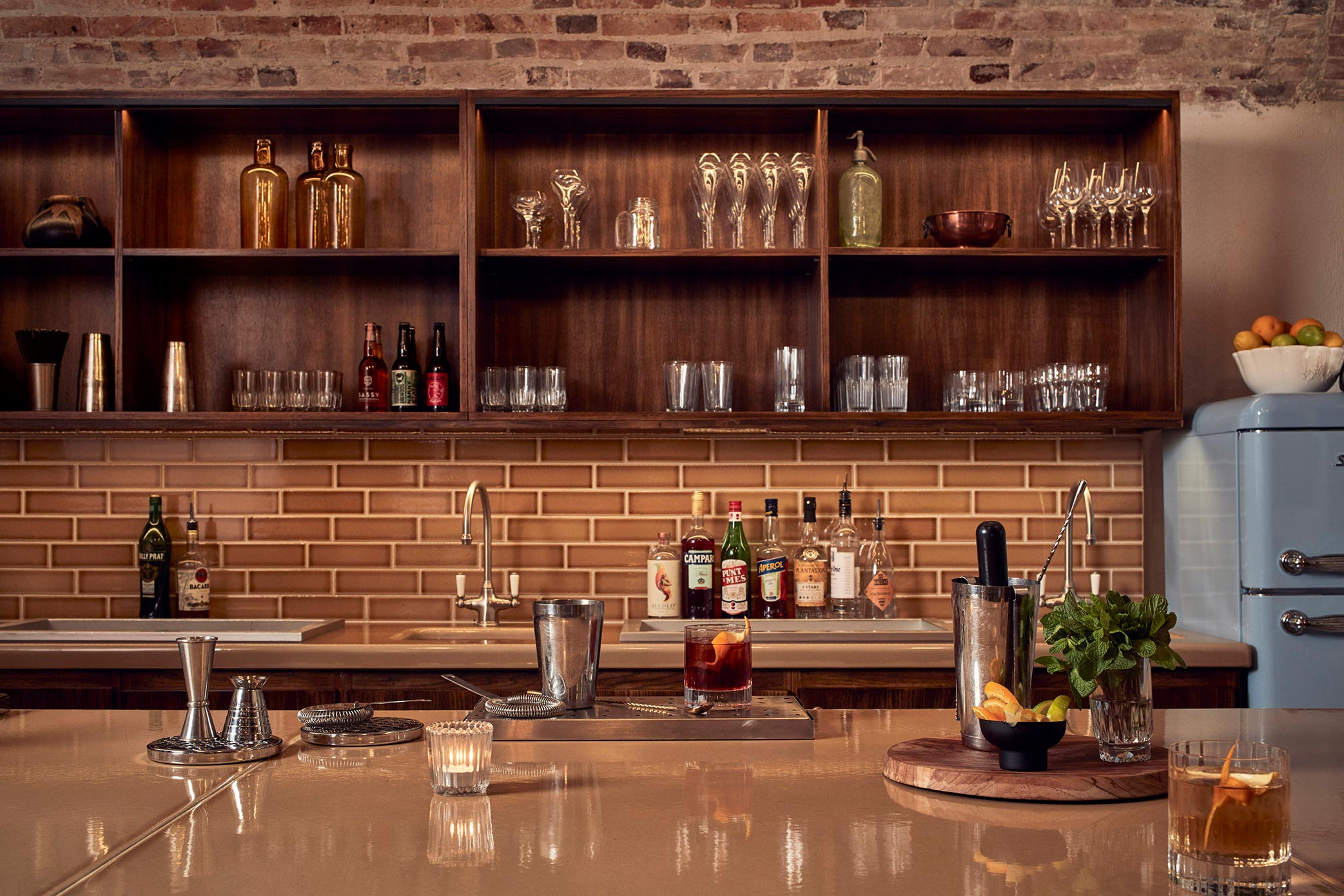 La Cuisine set up for an evening event