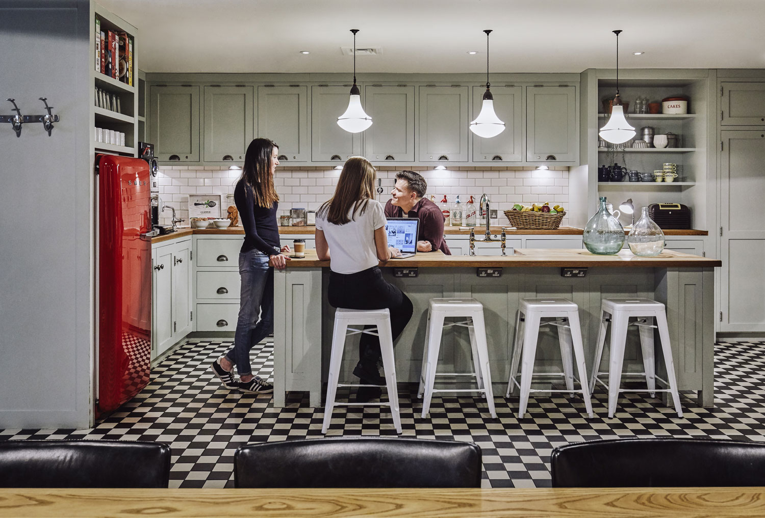 Shared kitchen space in The Hoxton, Shoreditch's meetings and events area