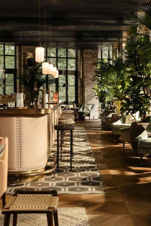 Southwark hotel lobby and bar area