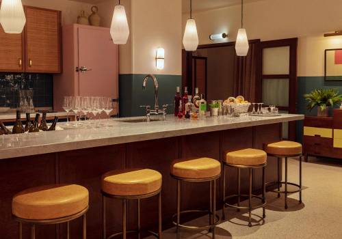 Seating around pantry kitchen