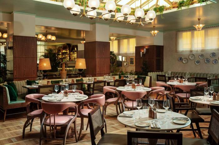 Stylish tables laid for a tasty meal at Beverly