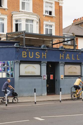 Exterior of Bush Hall, a famous sight in West London, rich in history.