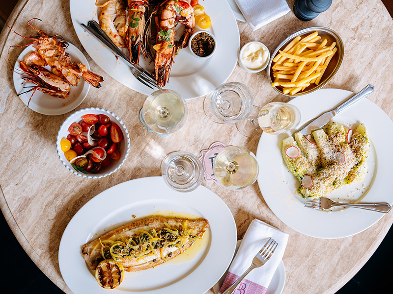 Prawns, chips, sandwiches and other tasty dishes served at Breman Brasserie
