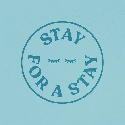 Stay for a stay logo in blue