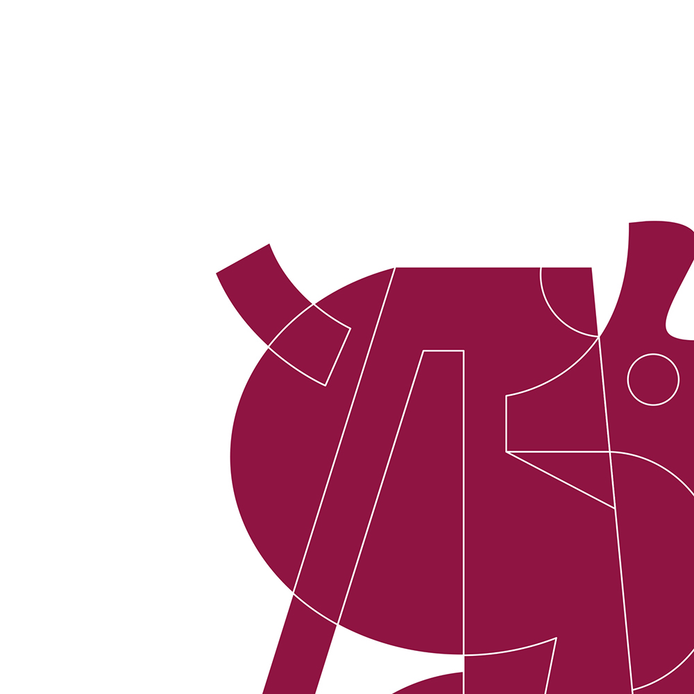 Mauvefarbenes Design auf weißem Hintergrund