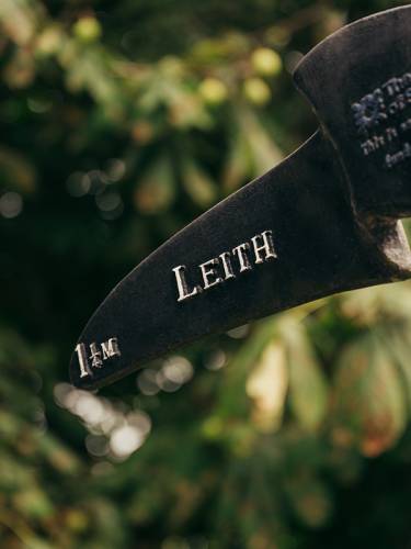 Le panneau de la passerelle Leith.