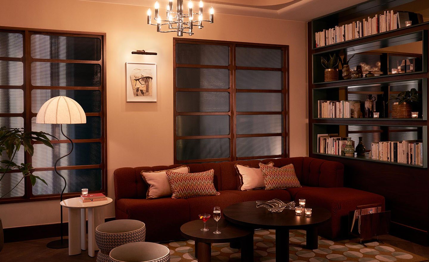 living room area in The Hoxton Brussels.