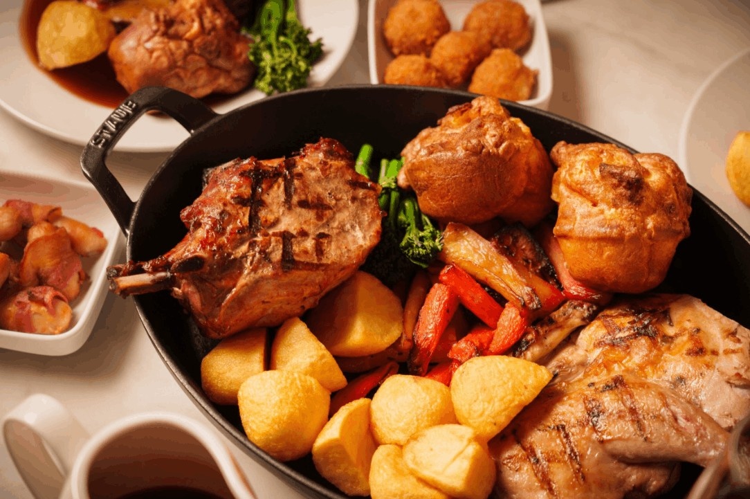 Sunday roast family-style