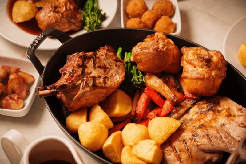 Sunday roast family-style